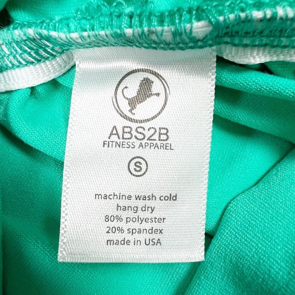 ABS2B Booty Pum Pum Ruched Bum Scrunch Cropped Fitness Leggings Mint Green, S - Picture 6 of 8